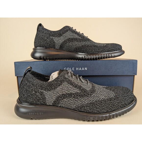Cole Haan Shoes Mens 9 M ZeroGrand Stitchlite Sneakers Black Wingtip Oxford NEW